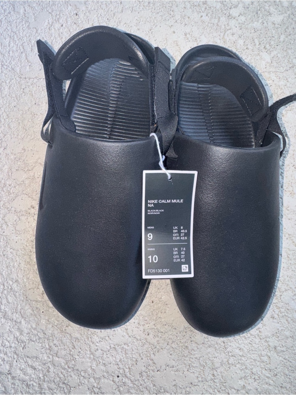 Nike Women’s Calm Mule Black Slip-On Clog with Heel Strap - Picture 10 of 15